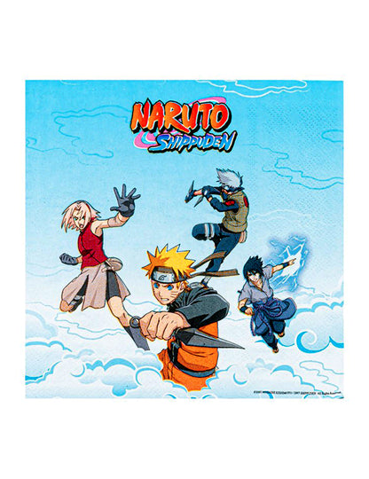 20 papierových servítok Naruto Shippuden™ 33 x 33 cm