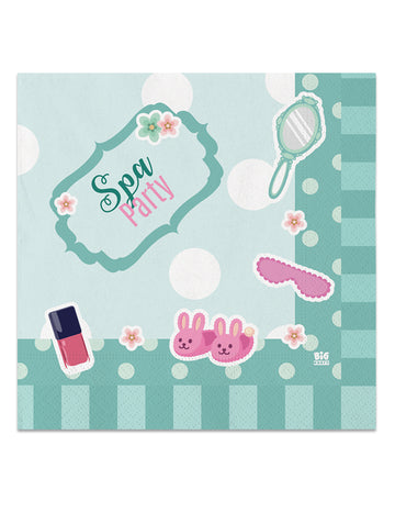 20 papierových obrúskov na párty v mätovej farbe, 33 x 33 cm