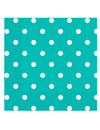 Serviettes en papier à pois pour fête turquoise et blanc