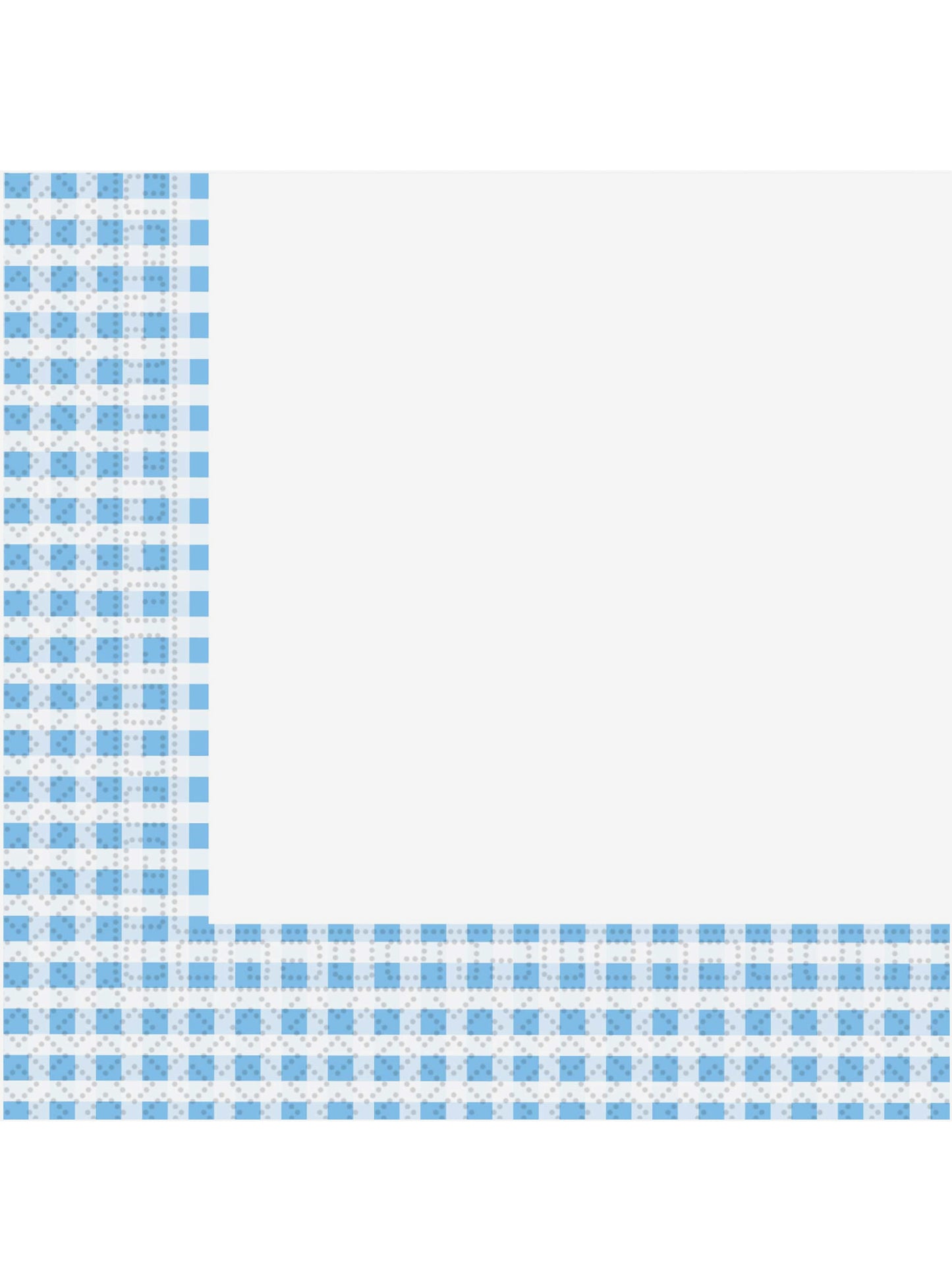 20 papierových obrúskov v nebesky modrej a bielej károvanej farbe, 33 x 33 cm na narodeniny