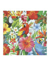 Serviettes oiseaux tropicaux pour fête multicolores avec toucan et perroquets