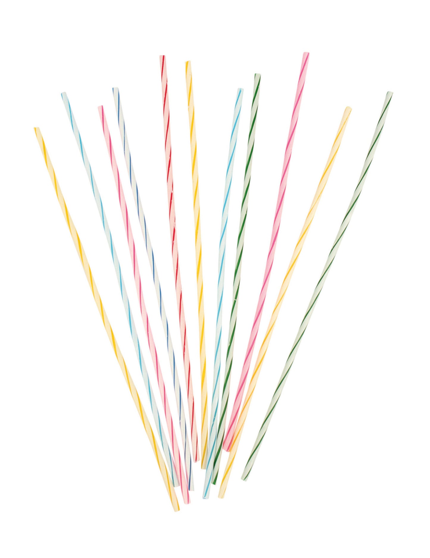 24 farebných špirálových sviečok s efektom Mikado 18 cm na narodeninovú tortu