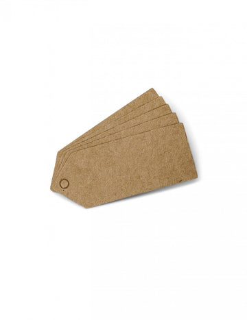 24 perforovaných etikiet z kraftového papiera 5 x 2 cm na svadbu