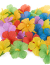 24 fleurs hawaïennes pour décoration de fête multicolores