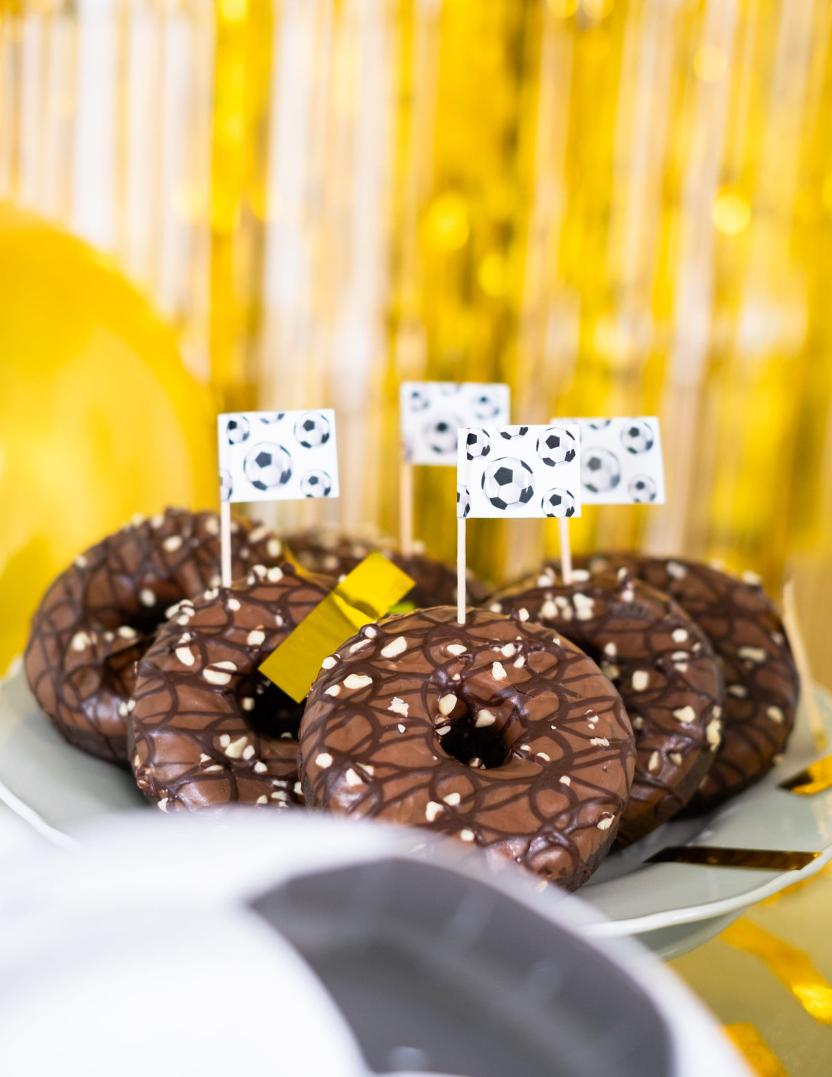 Mise en situation sur des donuts des Pics Foot party