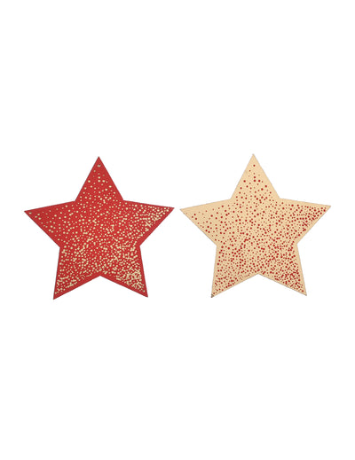 25 décorations à parsemer Noël Étincelant rouges et or 6,5 x 6,2 cm