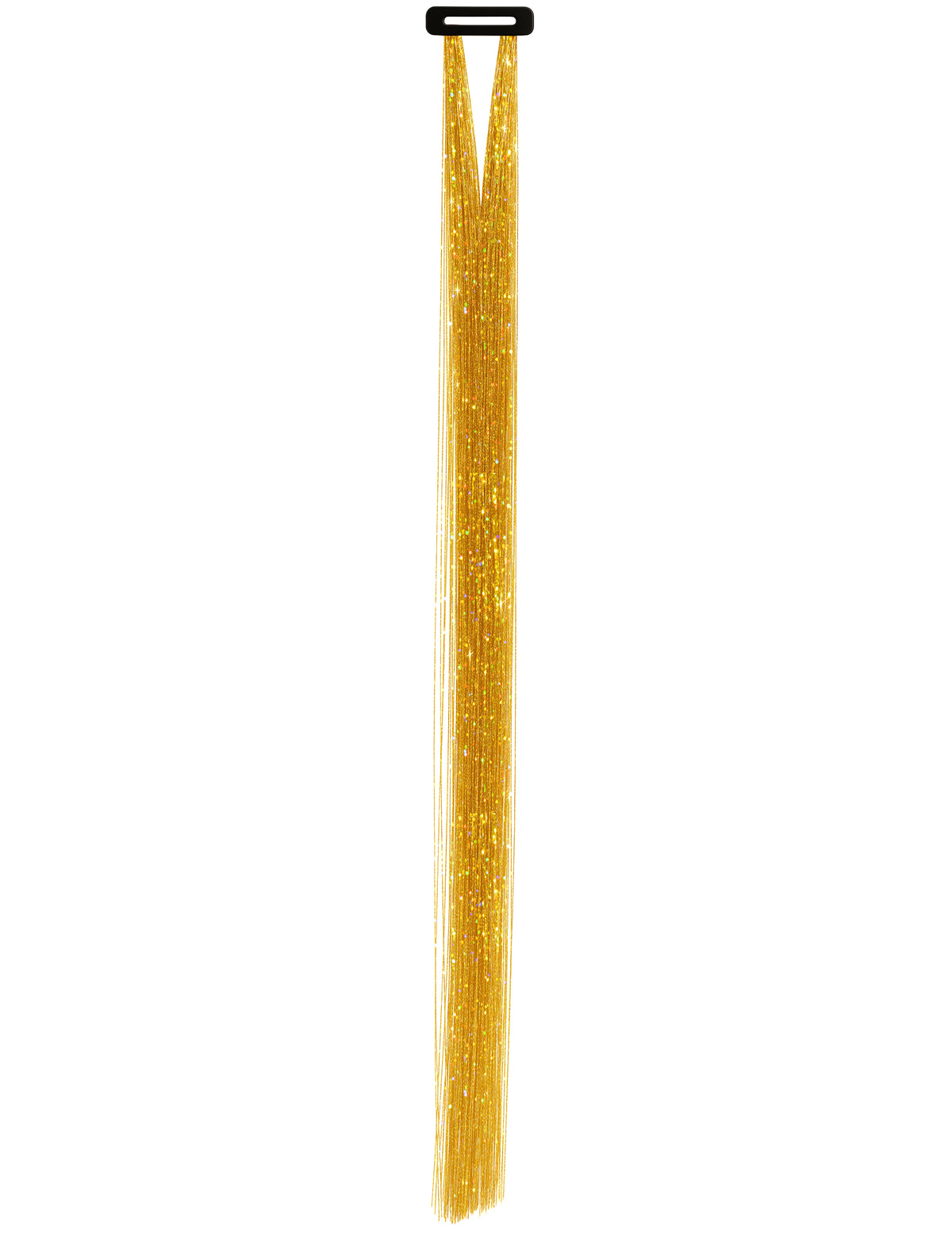 Détail de la mèche et du clip du 3 mèches de cheveux brillantes pour femme