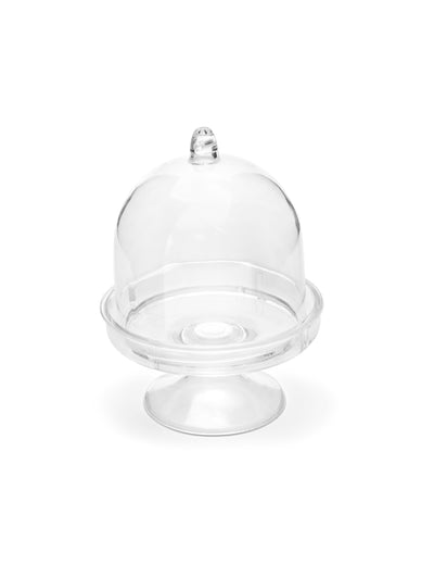 Mini cloche en plastique pour dragées transparente