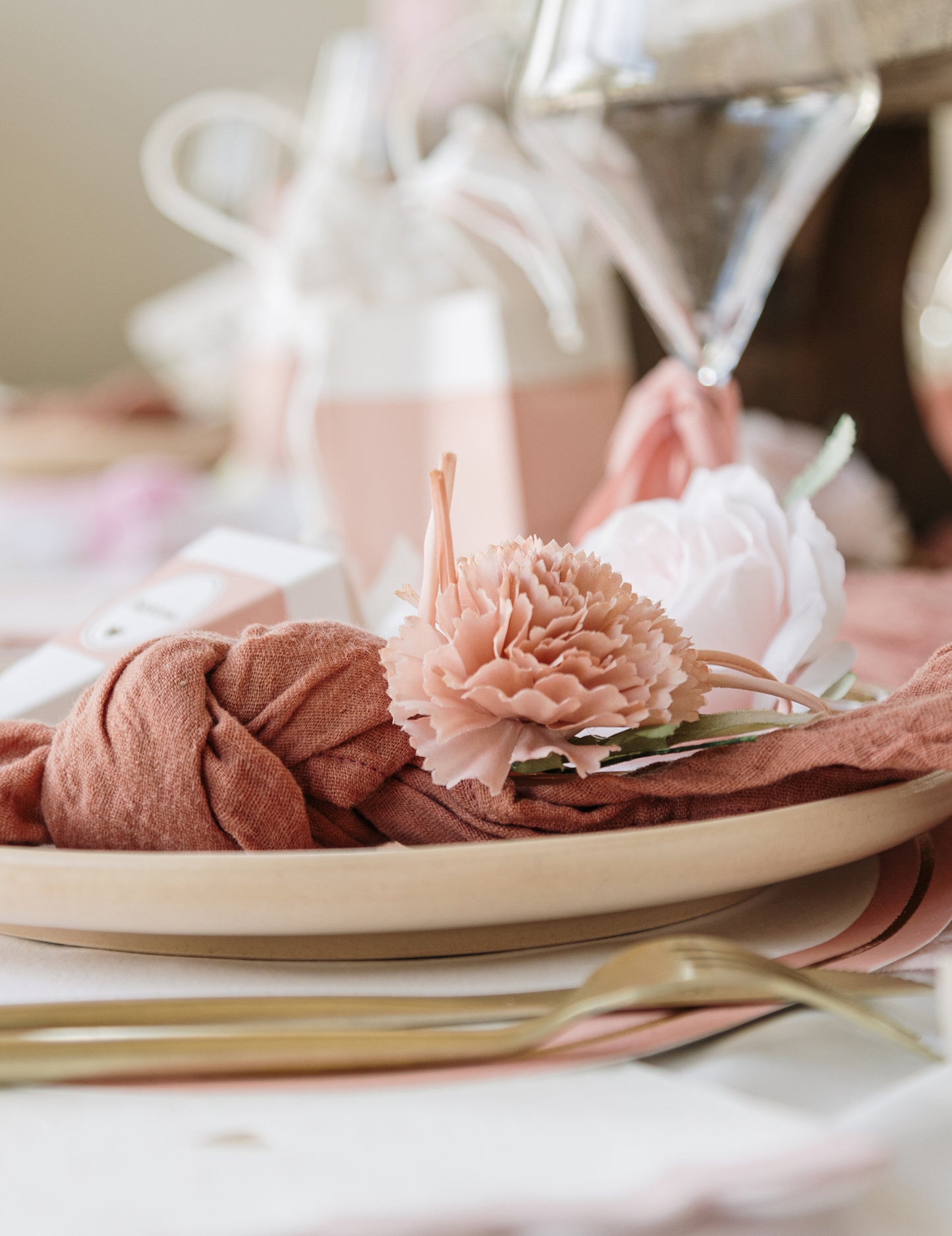 3 ružové pivonky, 13 cm na stonkách, umelé ozdobné kvety