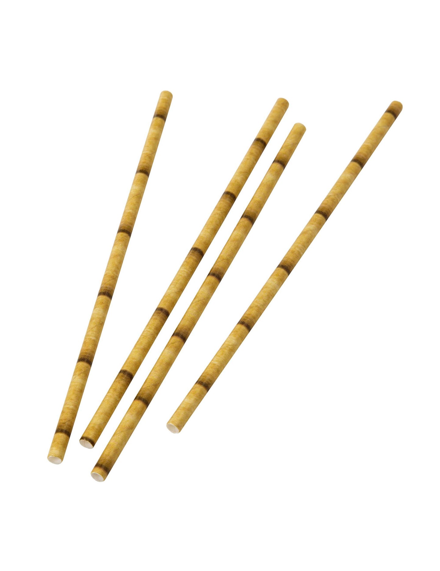 30 bambusových papierových slamiek 16 cm