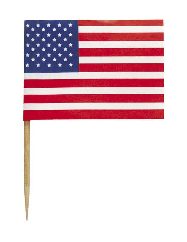 Detailný záber na vlajkový zápich usa