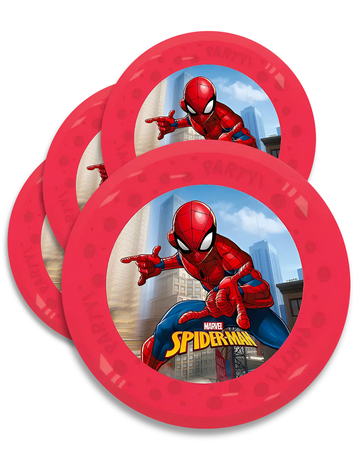 Assiettes réutilisables Spiderman pour enfant rouge