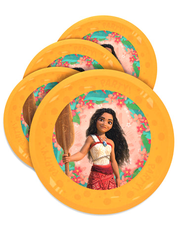 4 znovupoužiteľné taniere Vaiana 2™ 21 cm 