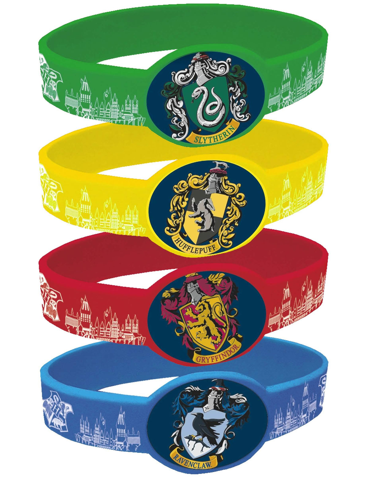 Elastické náramky Harry Potter pre dieťa viacfarebné s erbmi Rokfortu