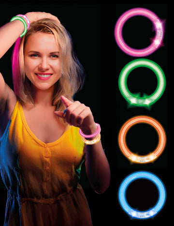 4 LED svietiace náramky 