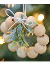 Décoration de sapin de Noël végétale pour la maison perles de bois naturelles