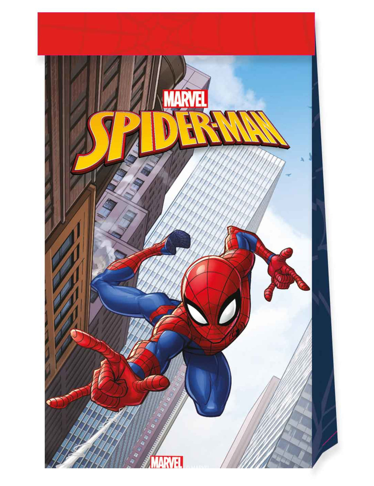 Sachets en papier Spiderman Fighter pour enfant bleu et rouge