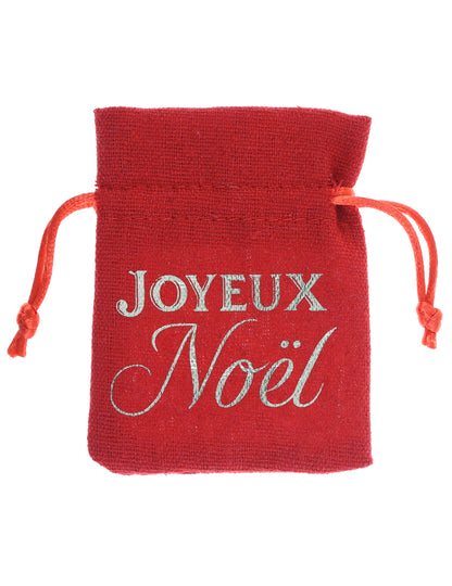 4 sachets Noël Étincelant rouges 7,5 x 10 cm
