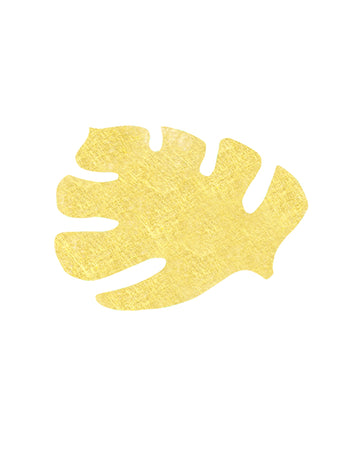 4 netkané prestierania so zlatým tropickým dizajnom, 40 x 35 cm cm na párty