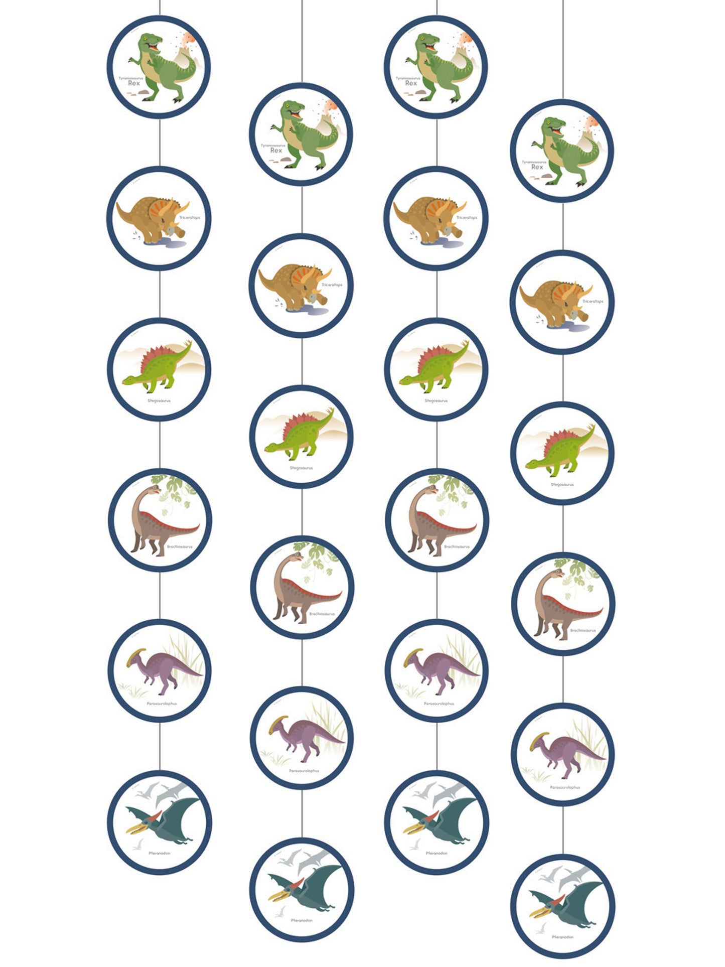 4 veľké závesné lampy s dinosaurom 170 cm k narodeninám dieťaťa