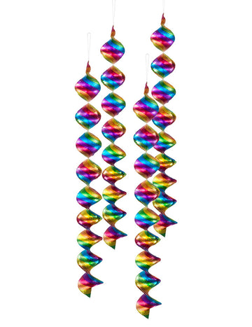 Súprava 4 farebných špirálových závesov na oslavu