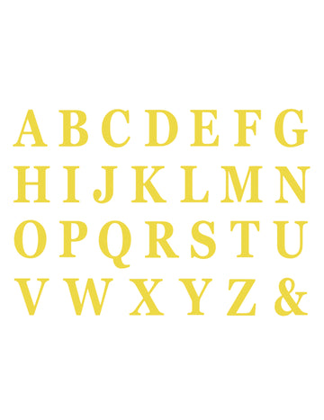 48 zlatých samolepiacich písmen 13,5 cm na balónové kocky