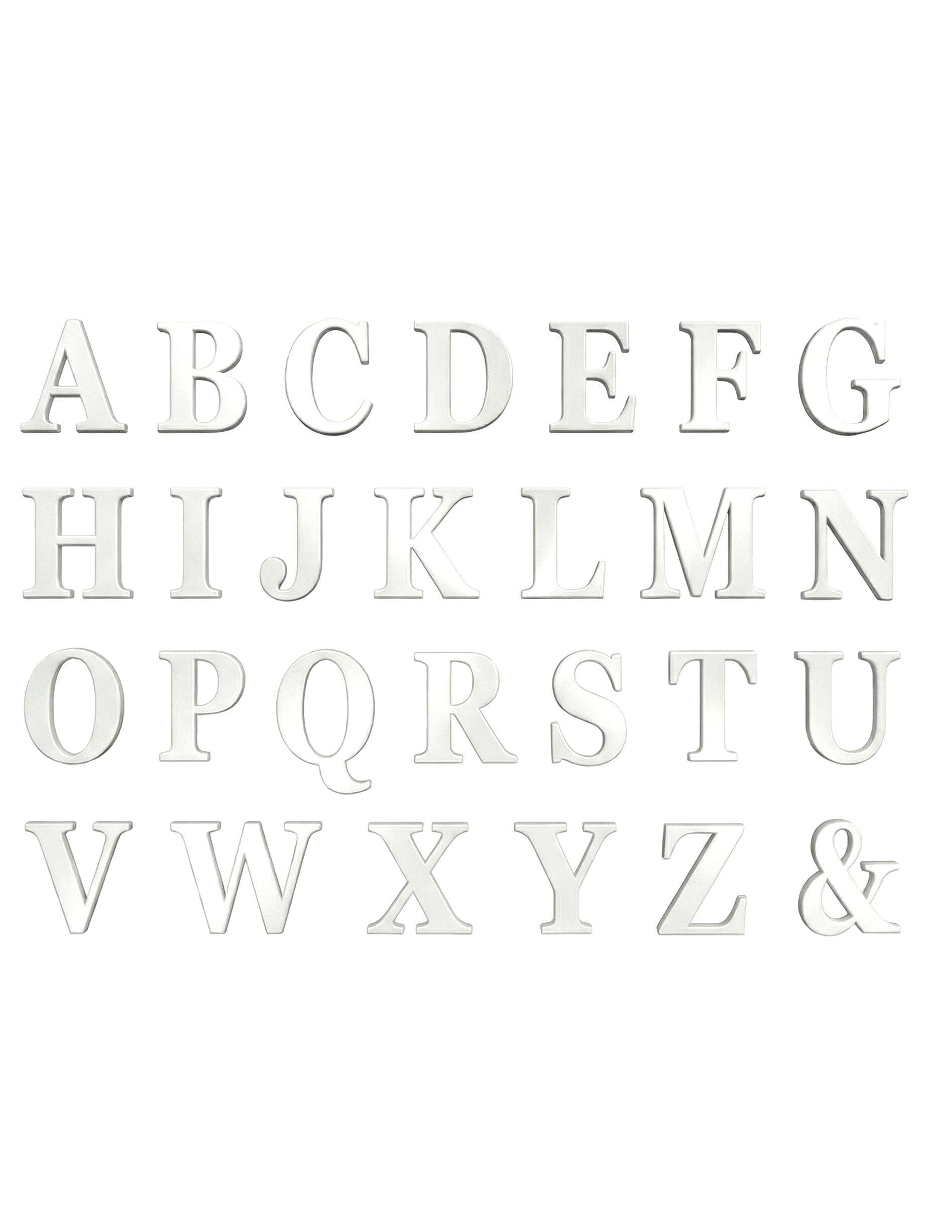 Lettres adhésives alphabet pour cubes ballons blanches
