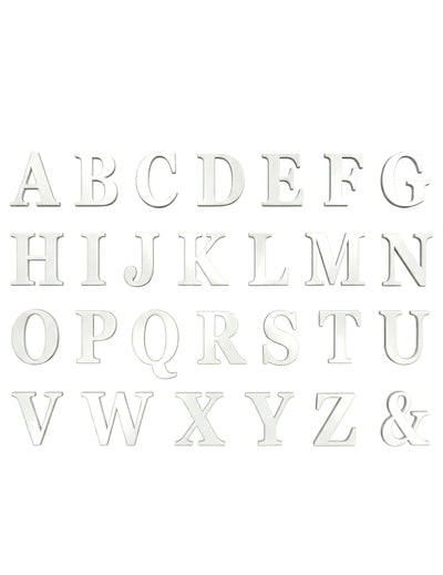 Lettres adhésives alphabet pour cubes ballons blanches
