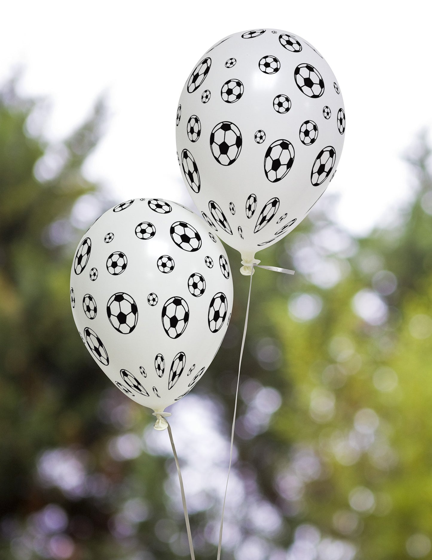 Détail des motifs imprimés du Ballons en latex Foot pour fête
