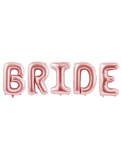 Ballons lettres Bride pour EVJF rose gold