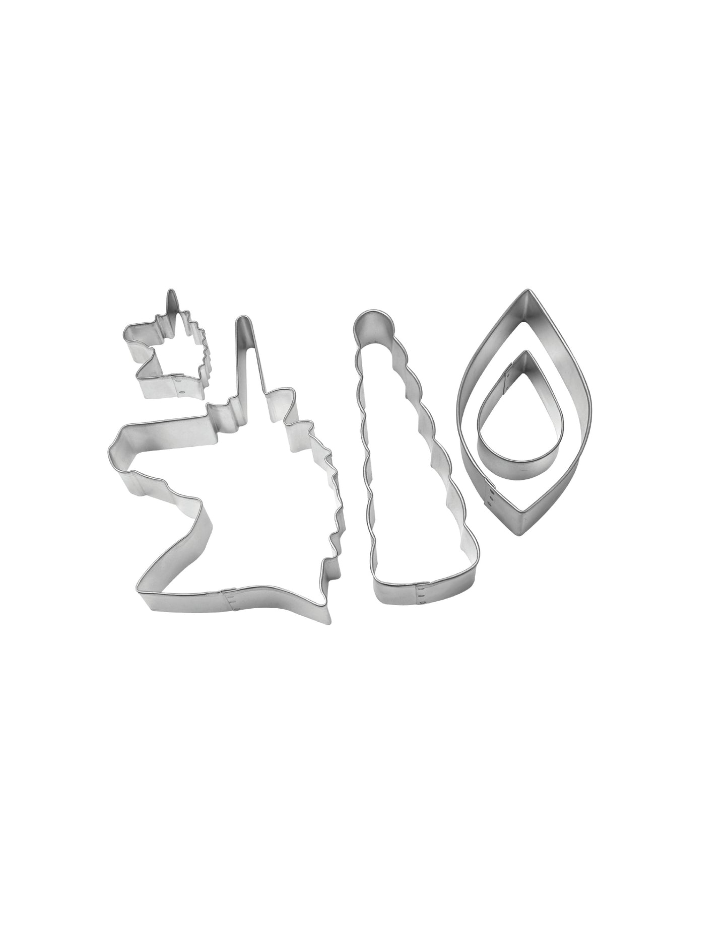 5 vykrajovačiek na tortu s jednorožcami, uši a rohmi