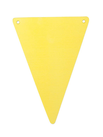 5 žltých DIY kartónových vlajočiek 