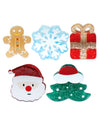 5 Pinces à cheveux de Noël à paillettes avec motifs de Père Noël sapin flocon cadeau et pain d'épices