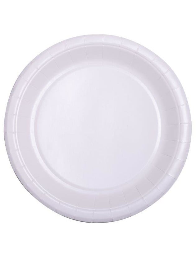 Petites assiettes en carton écologiques blanc