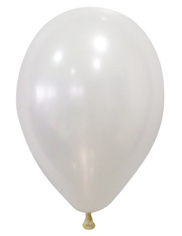 50 kovových bielych balónov 30 cm