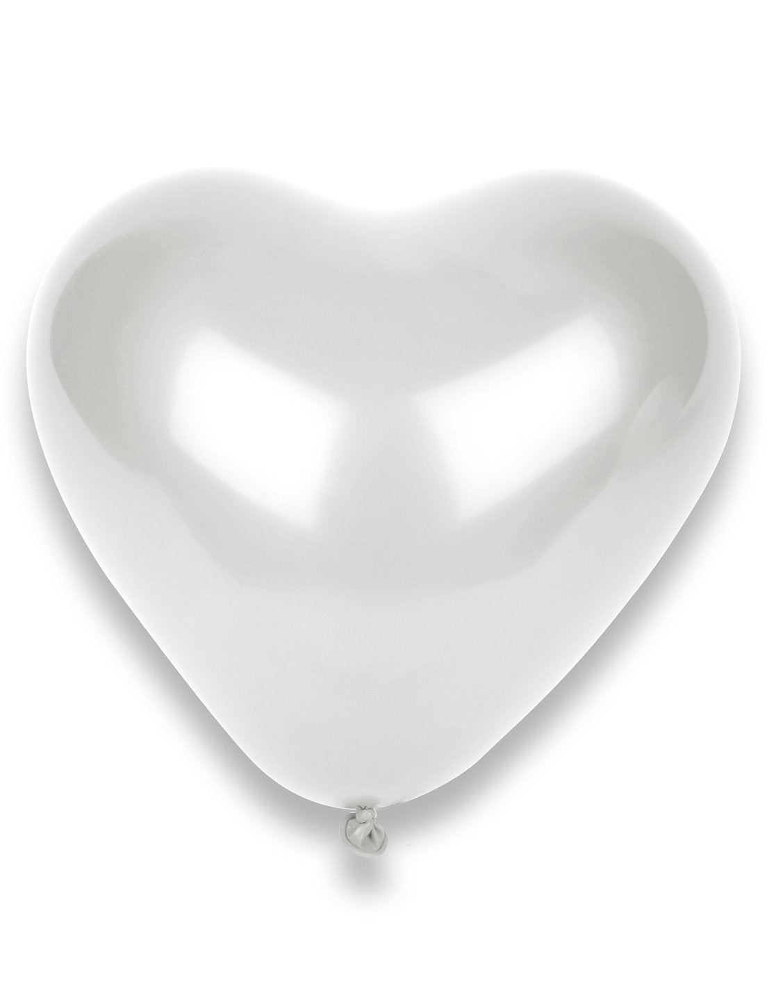Biele srdcové balóniky na dekoráciu