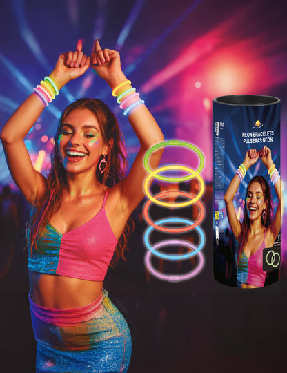 50 náramkov svietiacich v tme