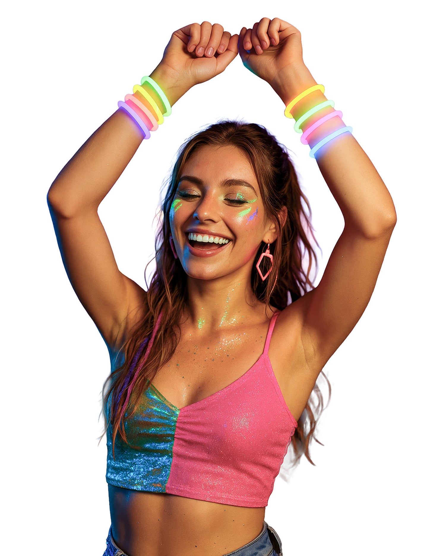 50 náramkov svietiacich v tme