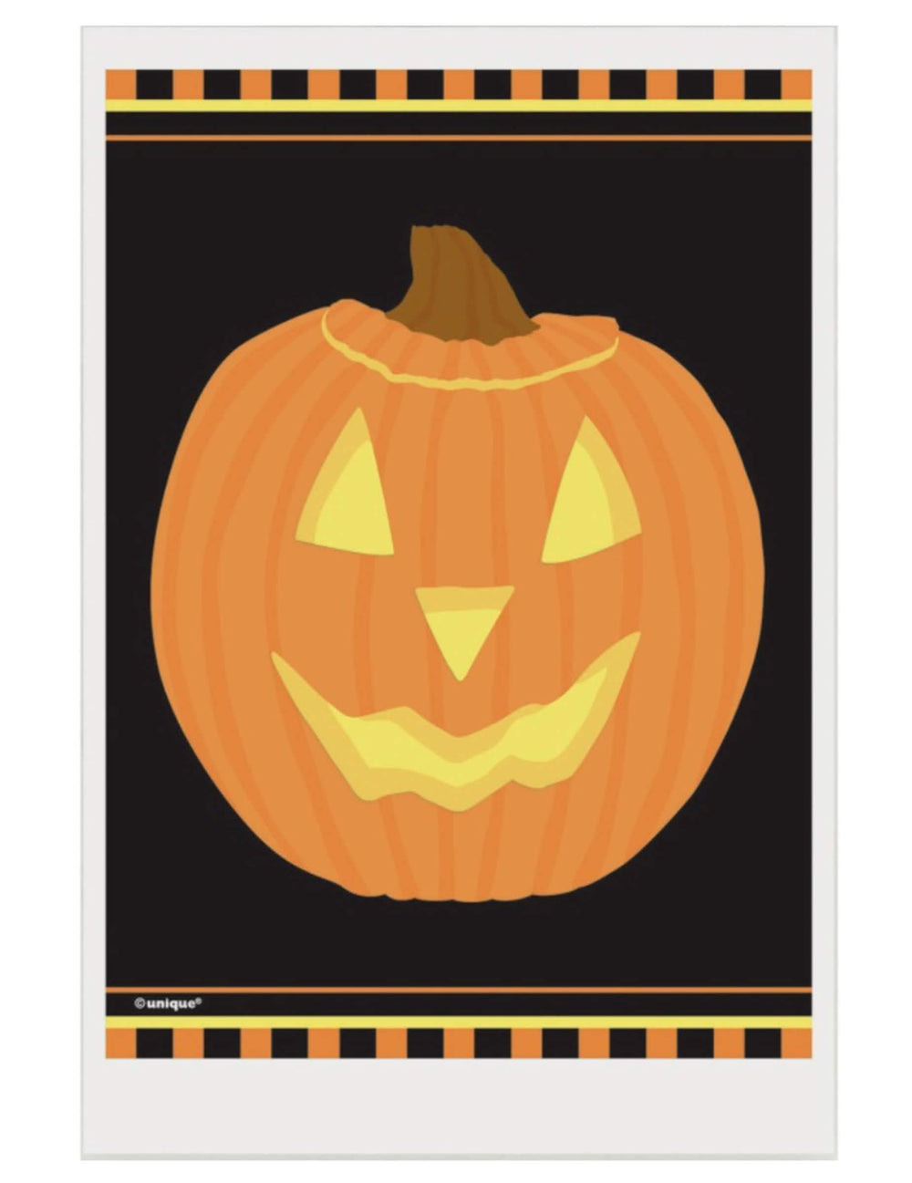 Plastové vrecúška tekvica na halloween na párty oranžová a čierna