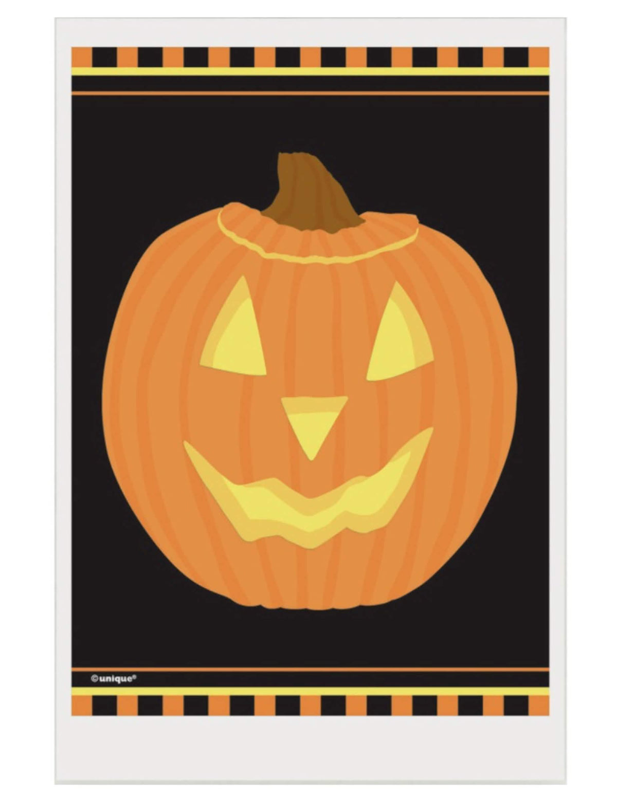 Plastové vrecúška tekvica na halloween na párty oranžová a čierna