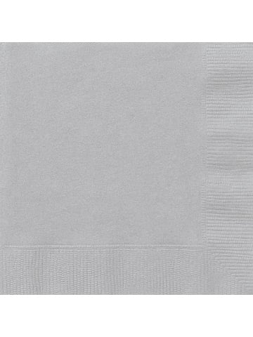 50 sivých papierových servítok 33 x 33 cm strieborno sivá 