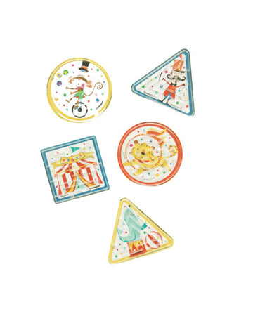 Accessoires piñata jeux labyrinthe thème cirque pour enfant multicolore