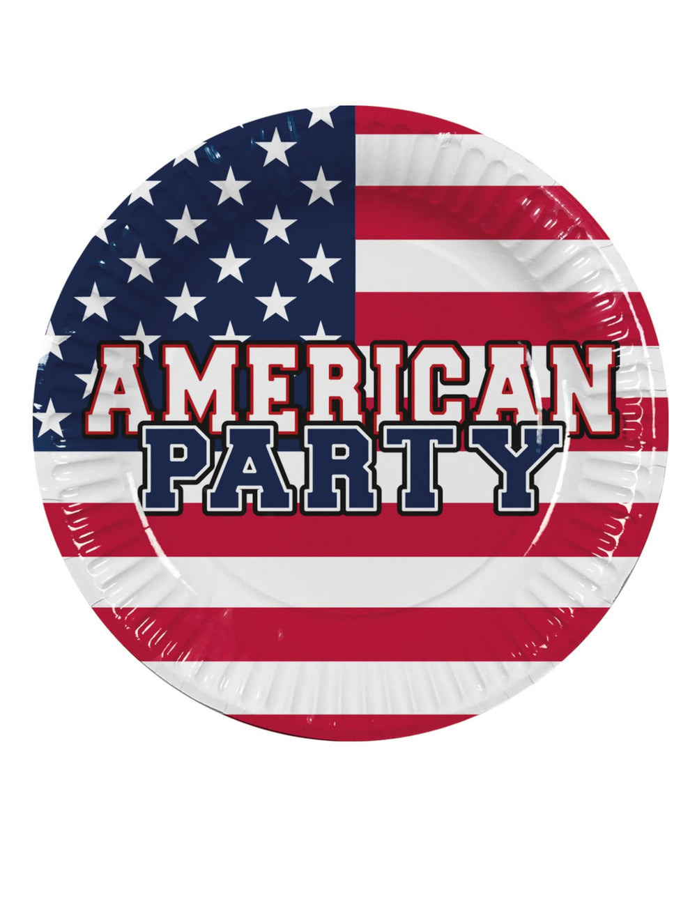 Kartónové taniere American party na oslavu v modrá biela červená farbách americkej vlajky