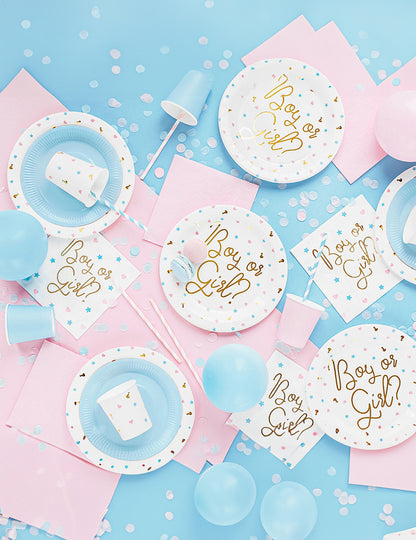 6 bielych kartónových tanierov pre chlapcov alebo dievčatá 23 cm detská oslava