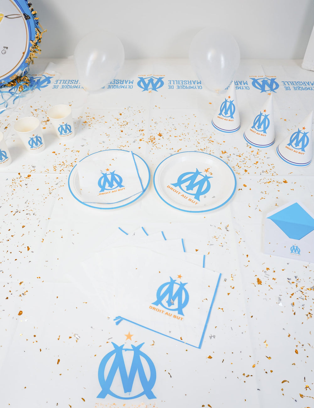 Mise en scène des assiettes rondes OM