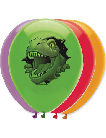 6 latexových balónov narodeniny dinosaury 30 cm
