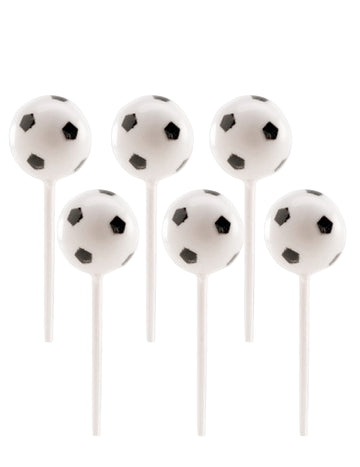 6 plastových futbalových guličiek na vrchole 2,3 cm