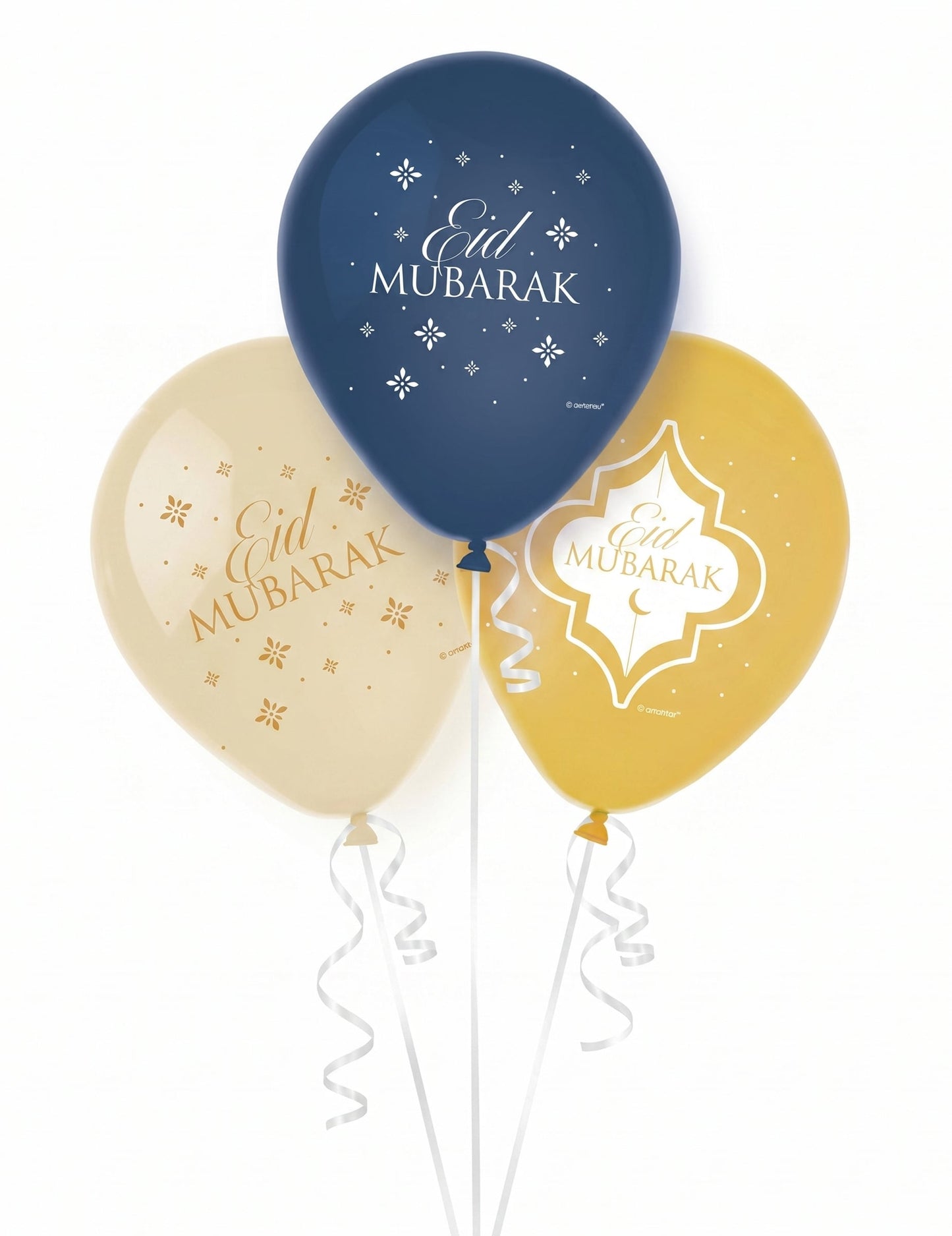 6 latexových balónov na sviatok Eid Mubarak, 27.5. cm dekorácia