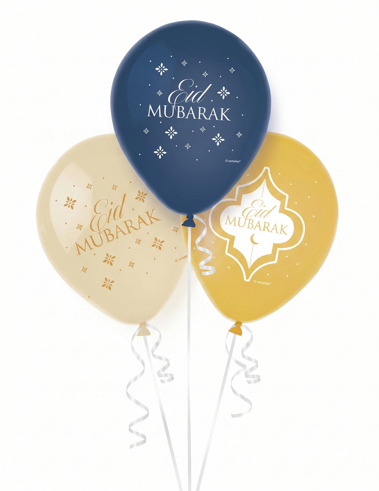 6 latexových balónov na sviatok Eid Mubarak, 27.5. cm dekorácia
