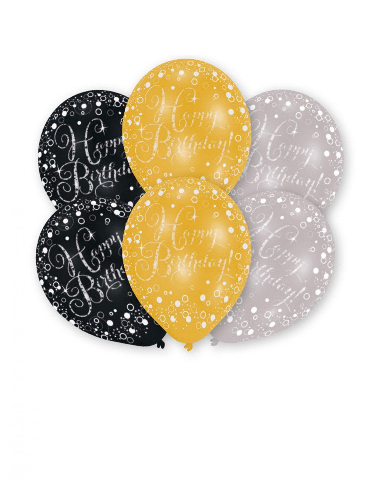 6 trblietavých latexových balónov na oslavu narodenín (27) cm